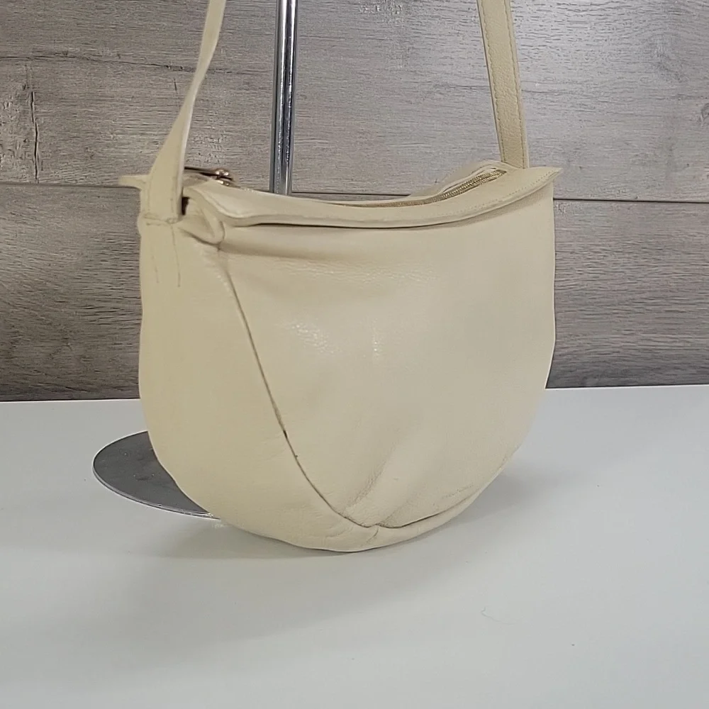 Mansur Gavriel Beige Leather Crossbody Shoulder Bag